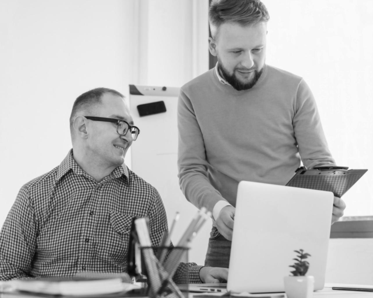 Professional consultation workspace with natural lighting